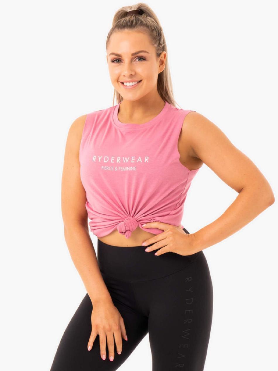 Pink Women's Ryderwear Ladies Baller Tanks | 73YR13487