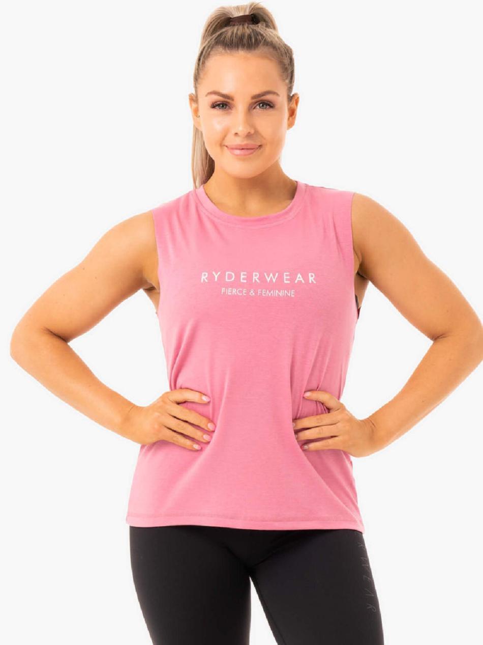 Pink Women\'s Ryderwear Ladies Baller Tanks | 73YR13487