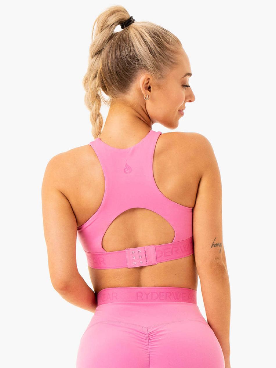 Pink Women's Ryderwear Level Up High Impact Sports Bras | MT5265588