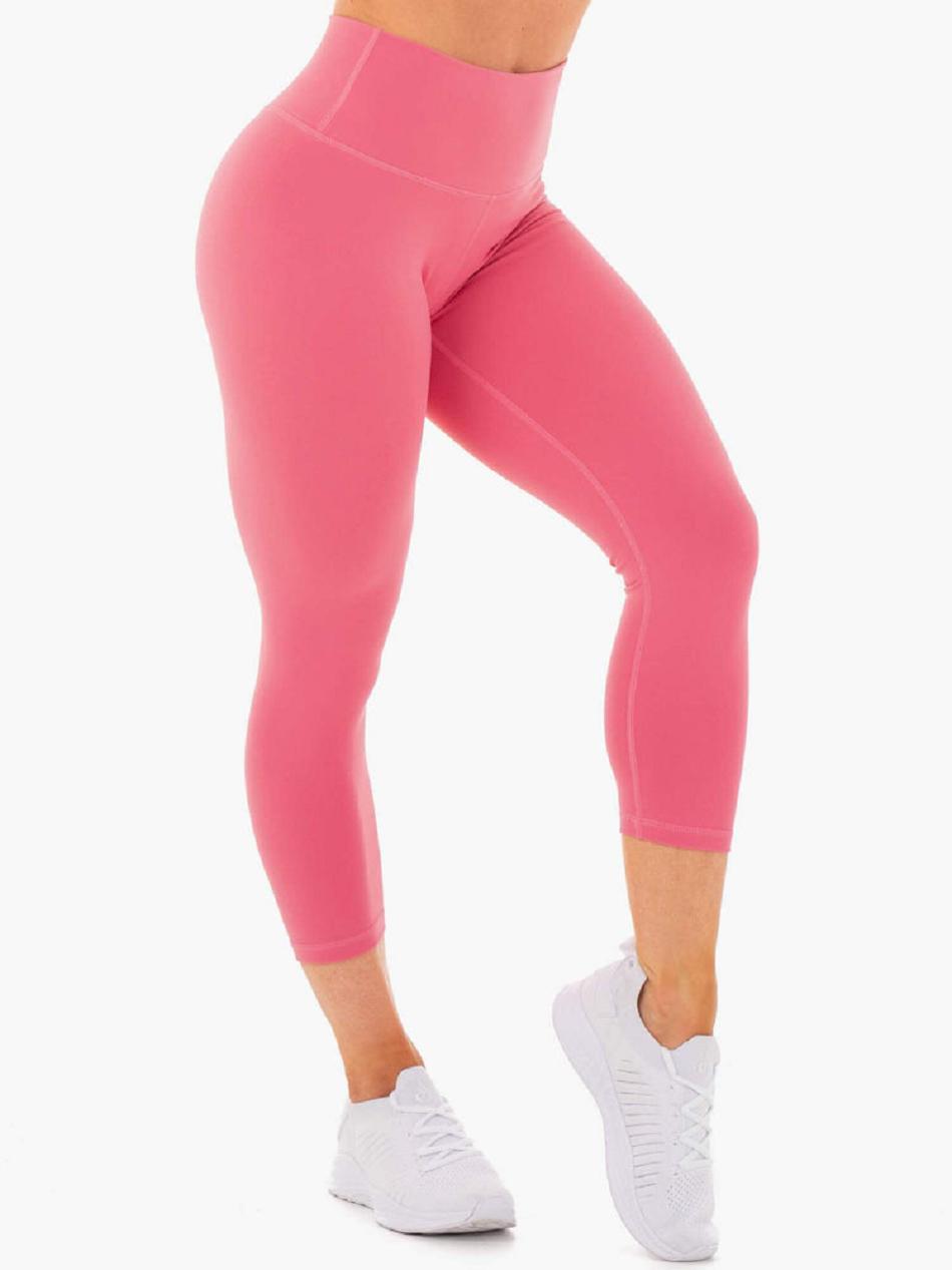 Pink Women's Ryderwear Motion High Waisted 7/8 Leggings | FG22761