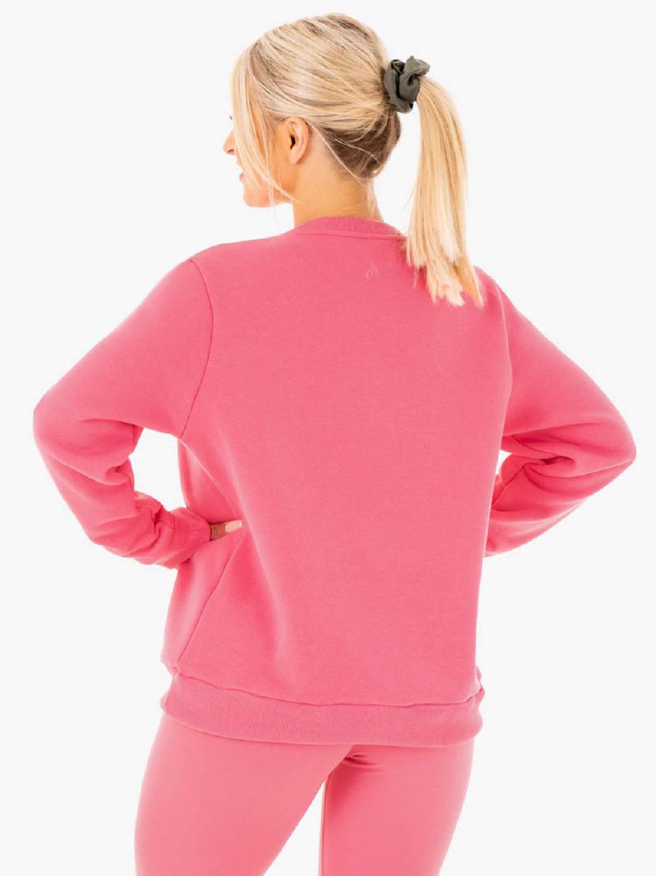 Pink Women's Ryderwear Motion Oversized Sweater Active Lounge | 139IV96282