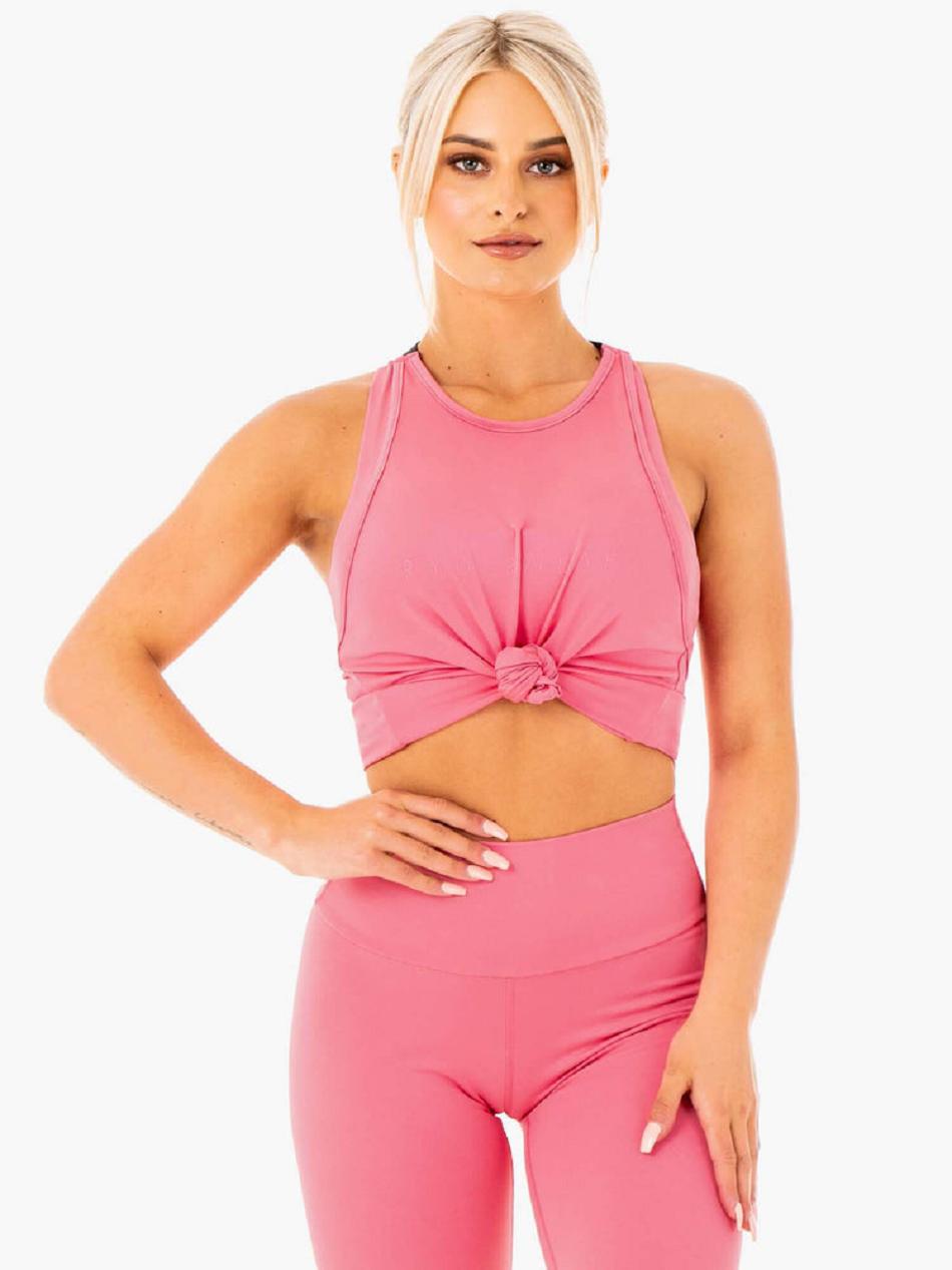 Pink Women\'s Ryderwear Motion Slinky T-Back Top | DF5612628