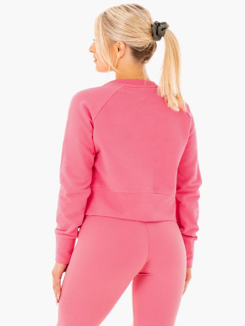 Pink Women's Ryderwear Motion Sweater Active Lounge | FG86200