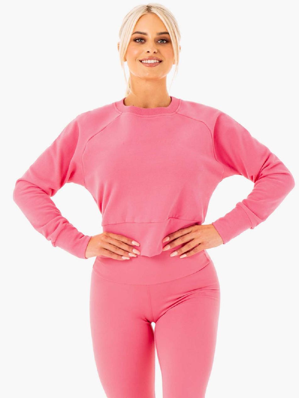 Pink Women's Ryderwear Motion Sweater Active Lounge | FG86200