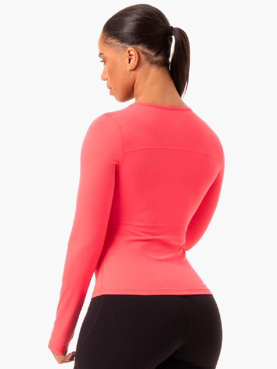 Pink Women's Ryderwear NKD Align Long Sleeve Training Top Top | HY6315163