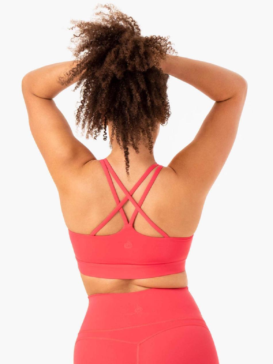 Pink Women's Ryderwear NKD Align Sports Bras | 55EW15211