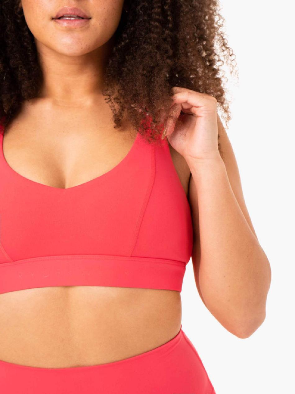 Pink Women's Ryderwear NKD Align Sports Bras | 55EW15211