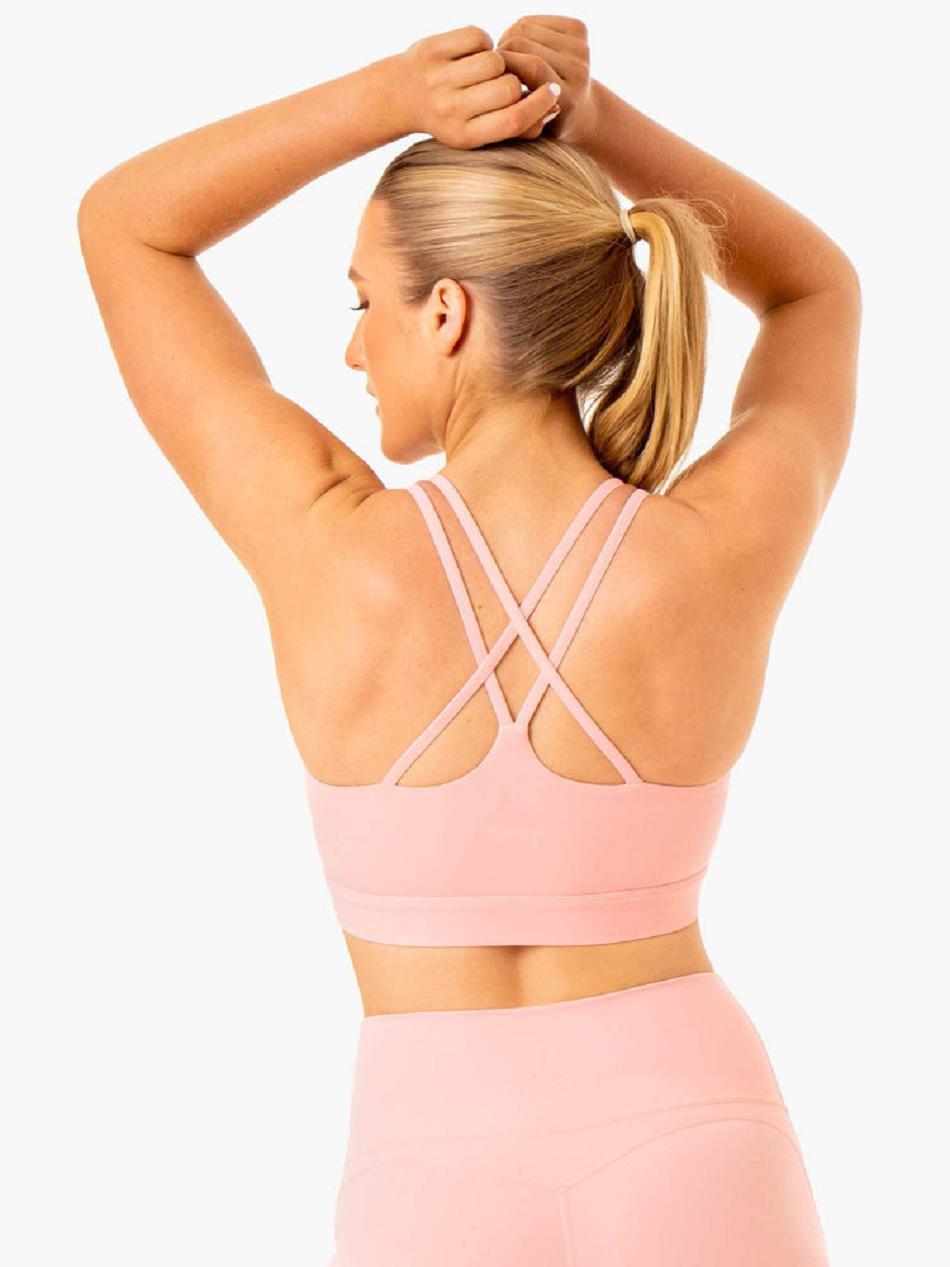 Pink Women's Ryderwear NKD Align Sports Bras | OKT60369