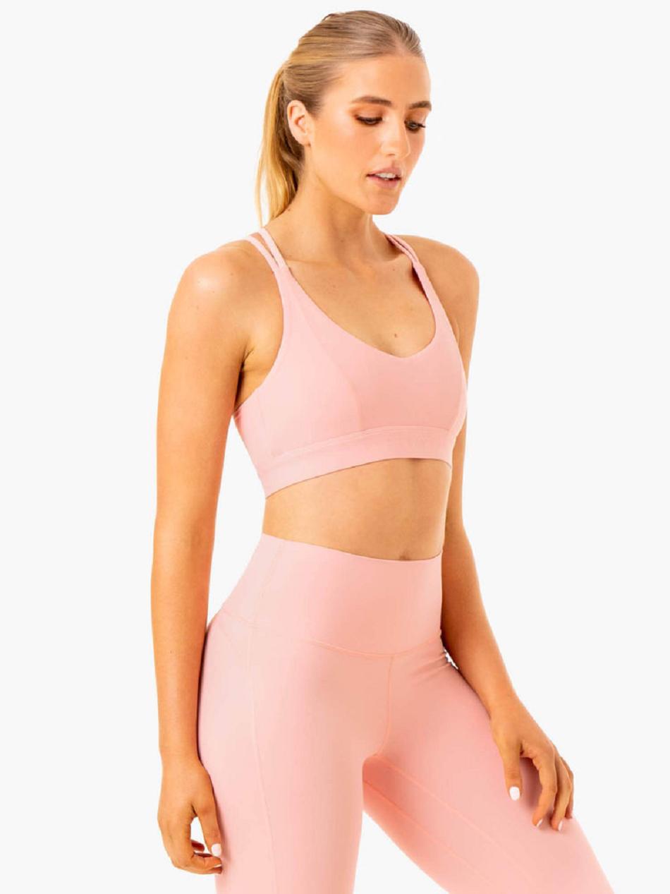 Pink Women's Ryderwear NKD Align Sports Bras | OKT60369