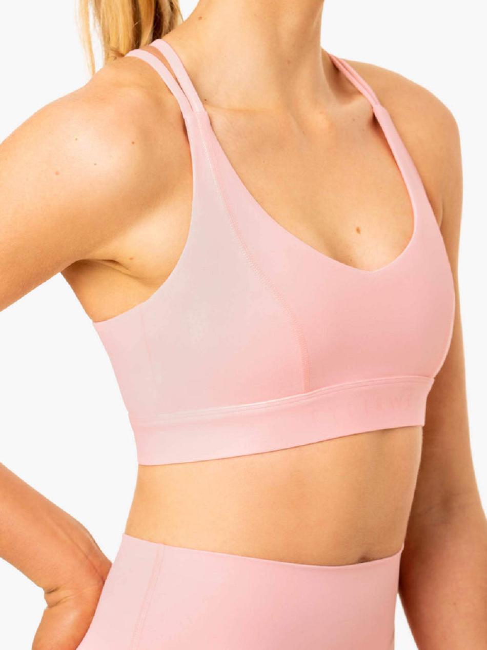 Pink Women's Ryderwear NKD Align Sports Bras | OKT60369