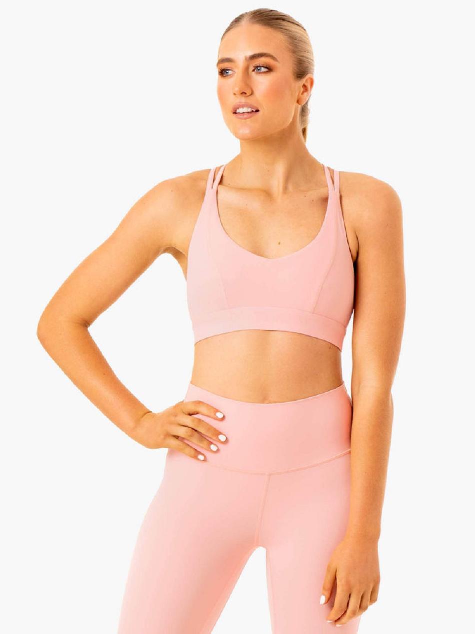 Pink Women\'s Ryderwear NKD Align Sports Bras | OKT60369