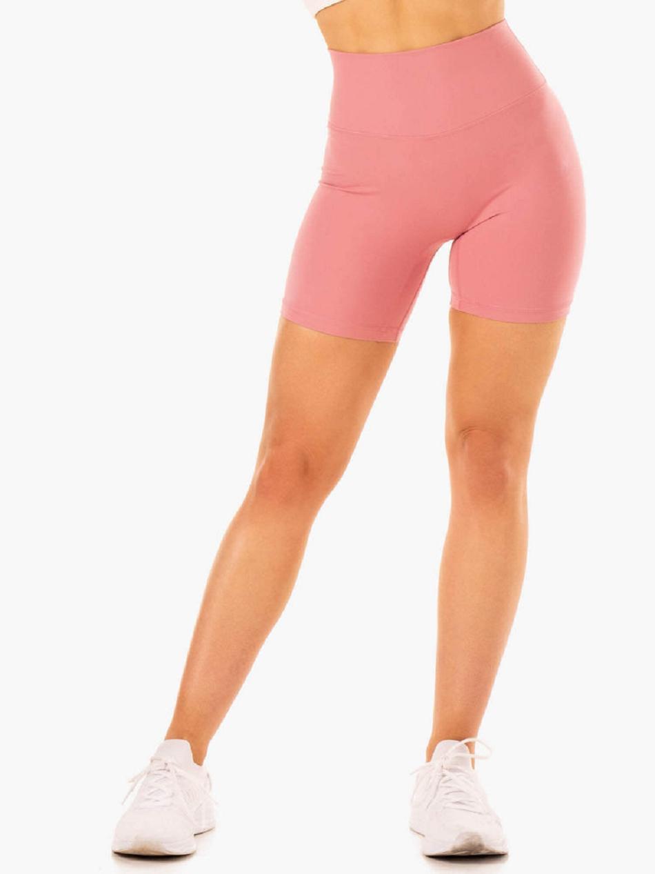 Pink Women\'s Ryderwear NKD Refine High Waisted Shorts | 51FV59008