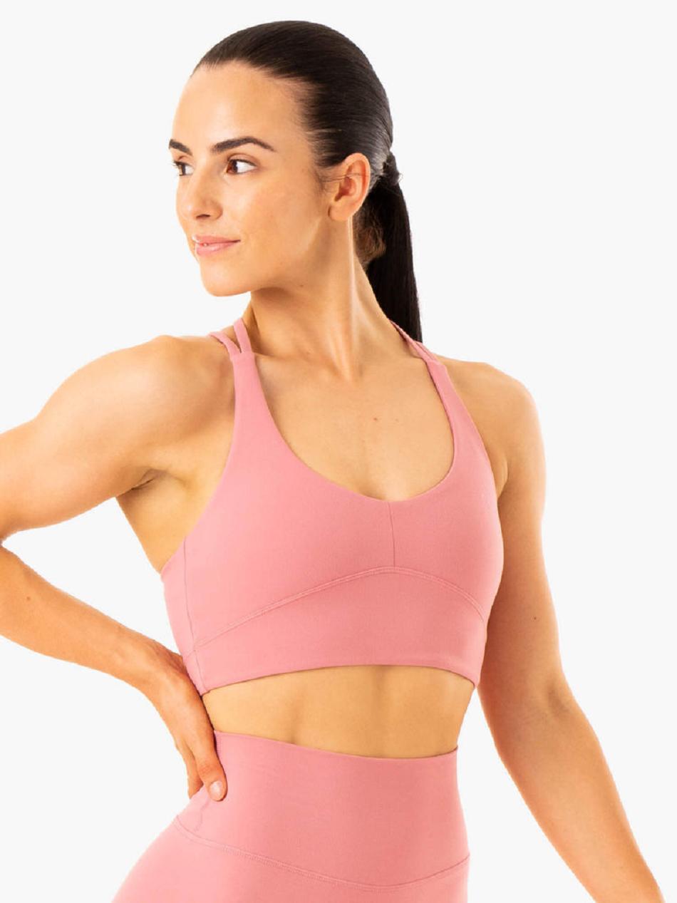 Pink Women\'s Ryderwear NKD Refine Sports Bras | 54RW45282