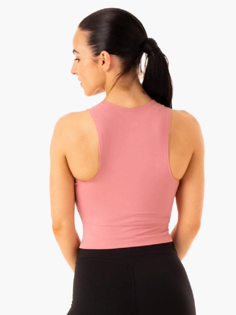 Pink Women's Ryderwear NKD Refine Tanks | NF6657282