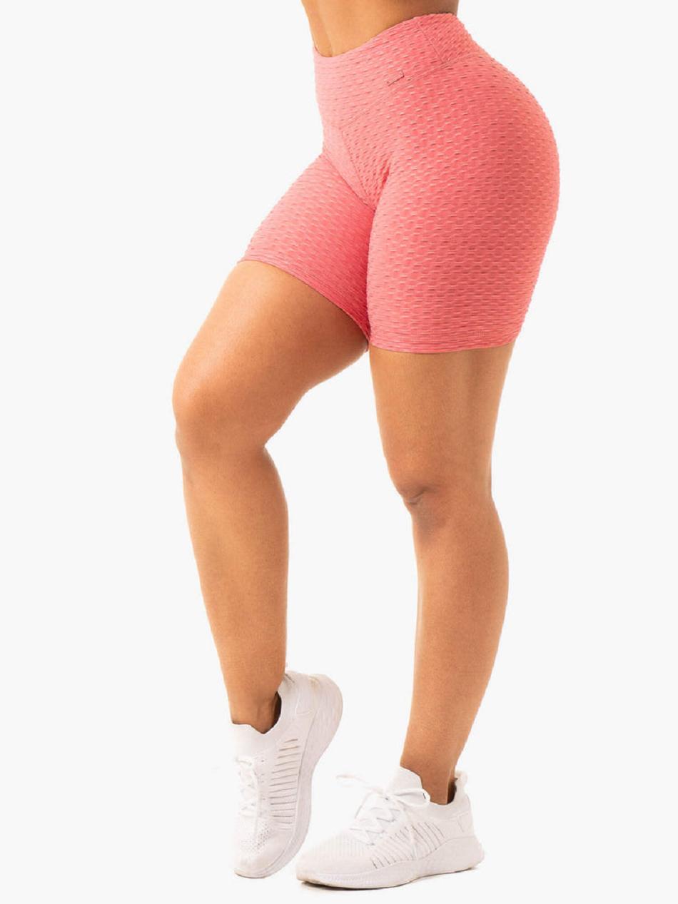 Pink Women's Ryderwear Optic Scrunch Bum Shorts | REH51750