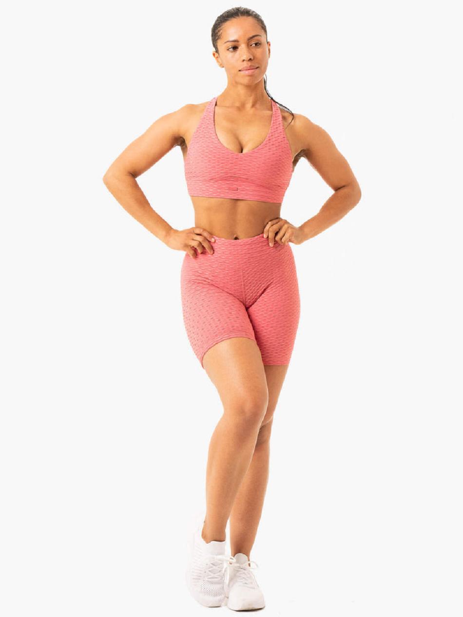 Pink Women's Ryderwear Optic Scrunch Bum Shorts | REH51750