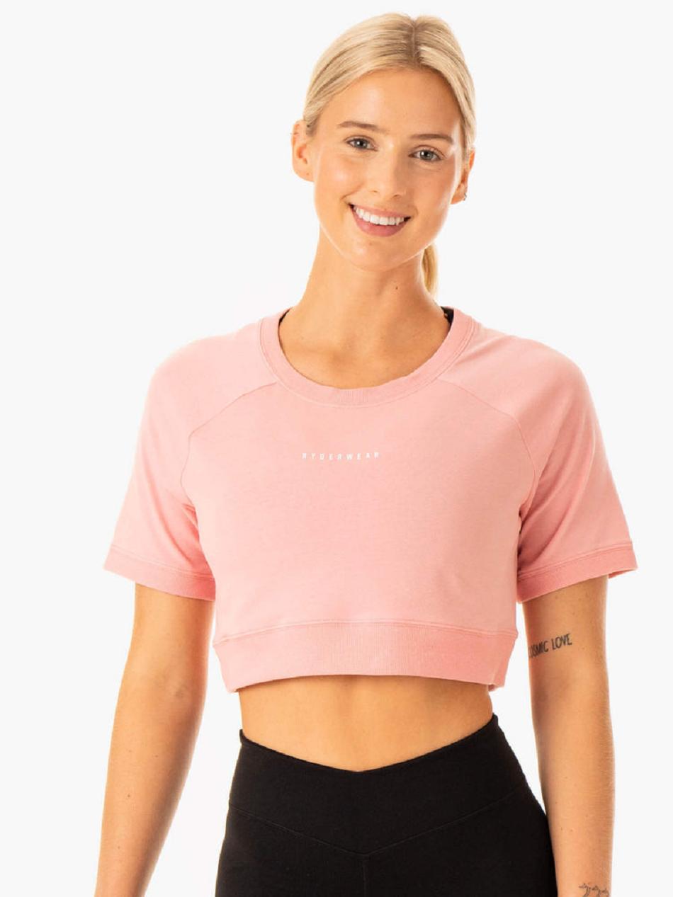 Pink Women\'s Ryderwear Revival Cotton T-shirt | A2X32895