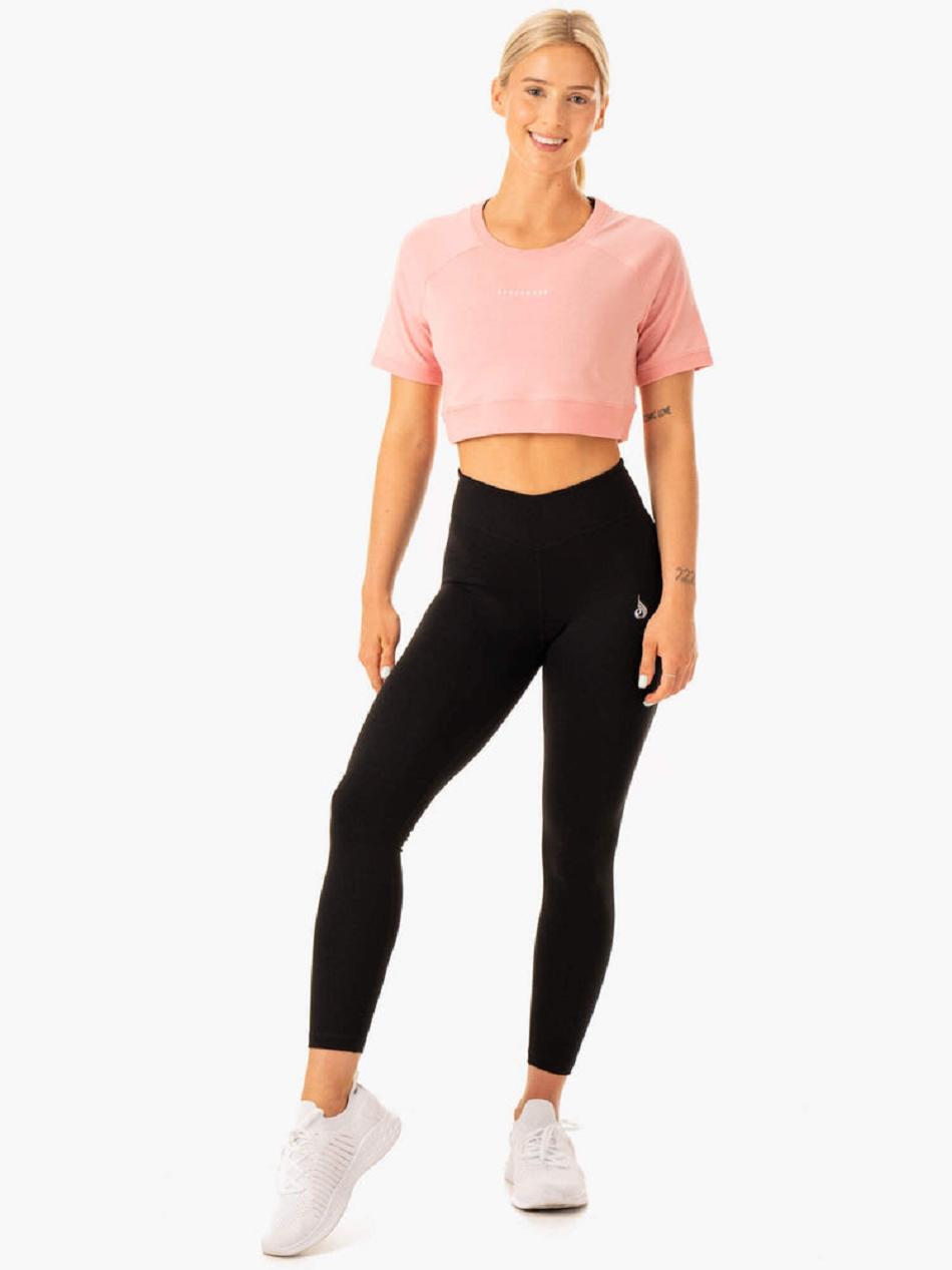 Pink Women's Ryderwear Revival Cotton T-Shirt Top | BG6362528