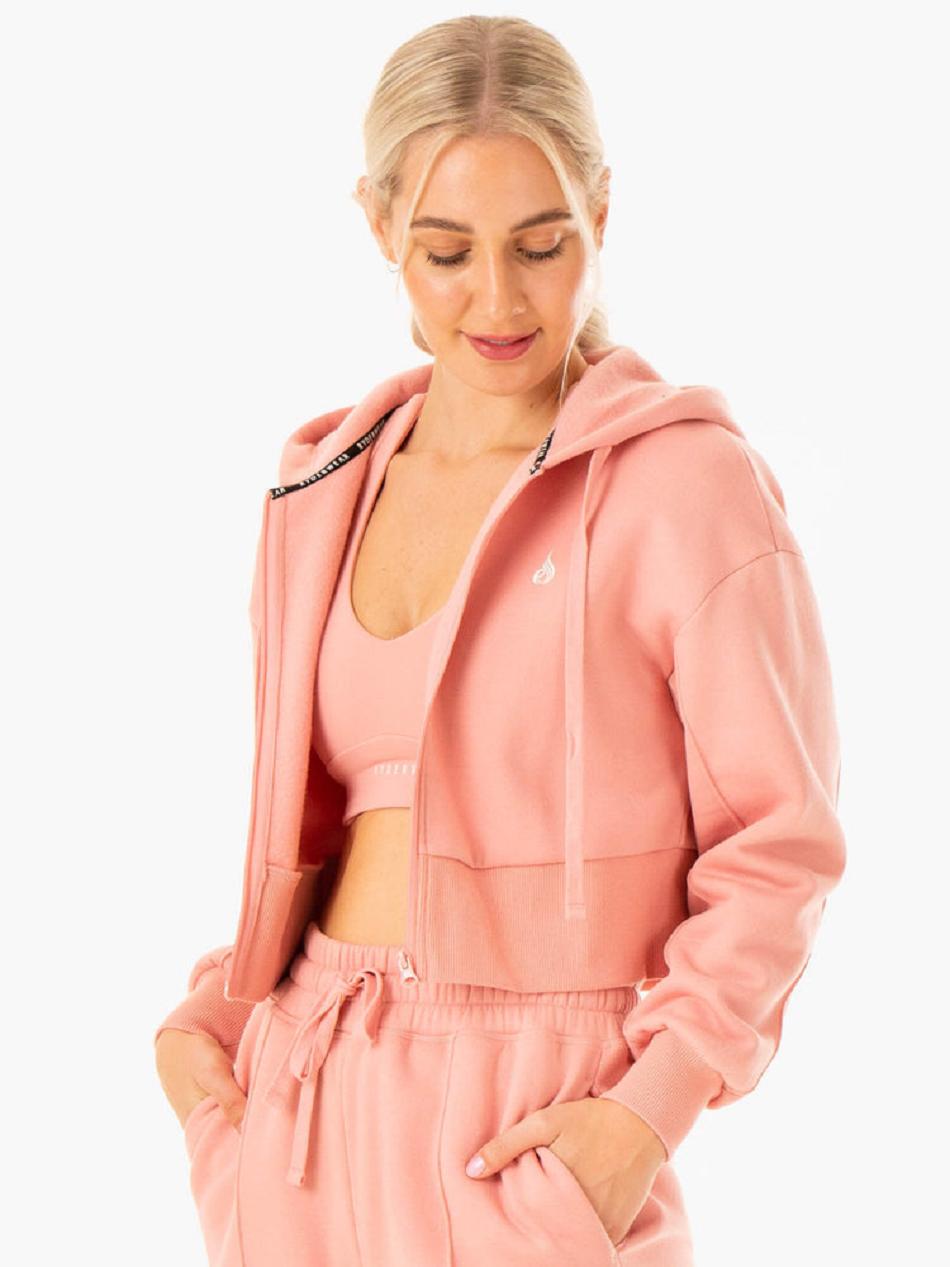 Pink Women's Ryderwear Revival Zip Up Jacket Top | 113T86093