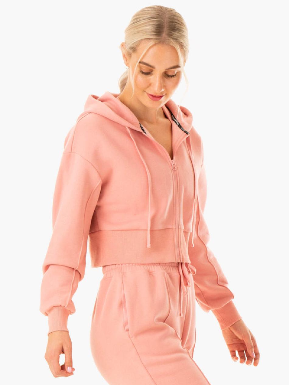 Pink Women's Ryderwear Revival Zip Up Jacket Top | 113T86093