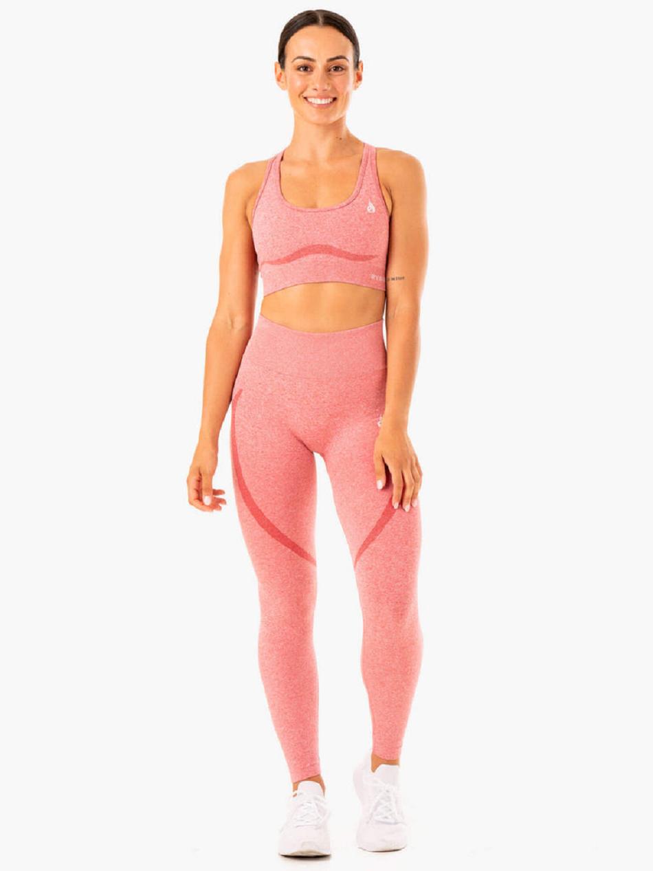 Pink Women's Ryderwear Sculpt Leggings Seamless | 48KR83939