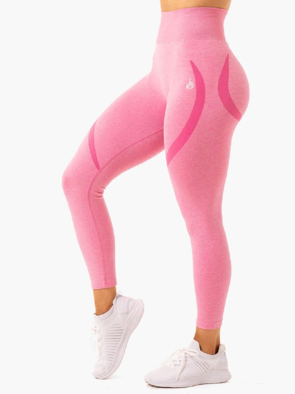 Pink Women's Ryderwear Sculpt Leggings Seamless | 83S71489