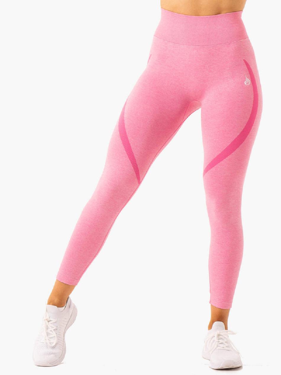 Pink Women's Ryderwear Sculpt Leggings Seamless | 83S71489