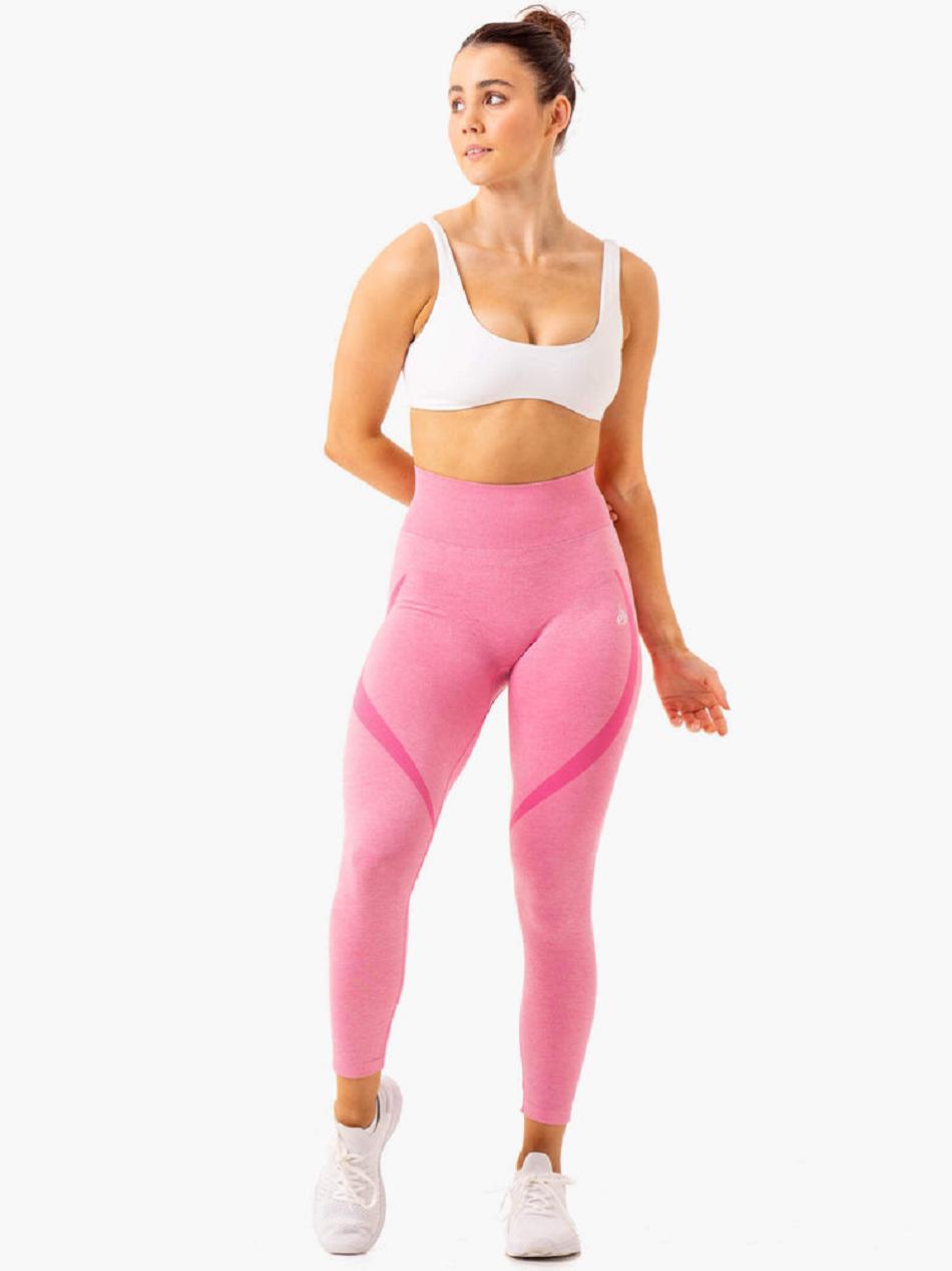 Pink Women's Ryderwear Sculpt Leggings Seamless | 83S71489