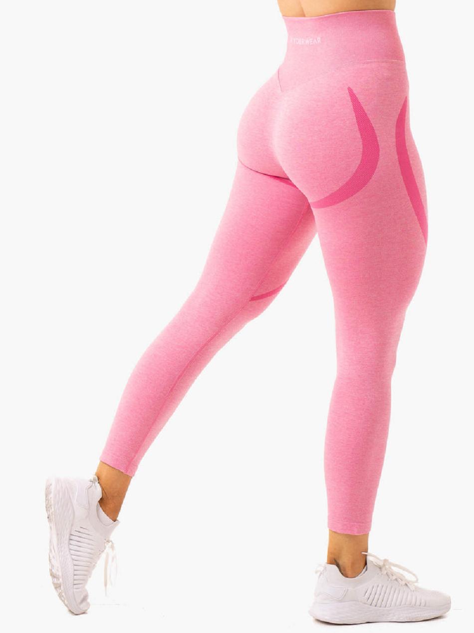 Pink Women\'s Ryderwear Sculpt Leggings Seamless | 83S71489