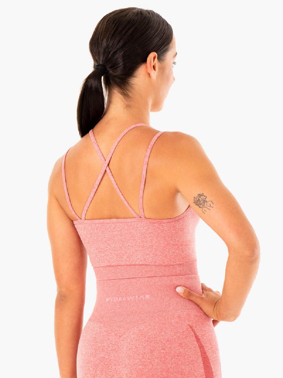 Pink Women's Ryderwear Sculpt Seamless Tank Top | 62RT40044