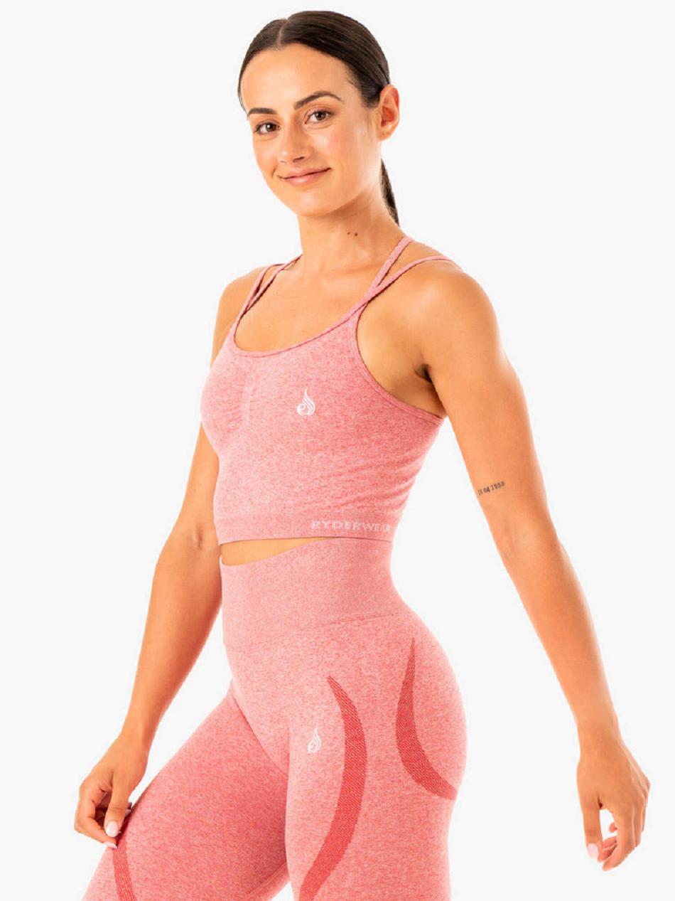 Pink Women's Ryderwear Sculpt Seamless Tank Top | 62RT40044