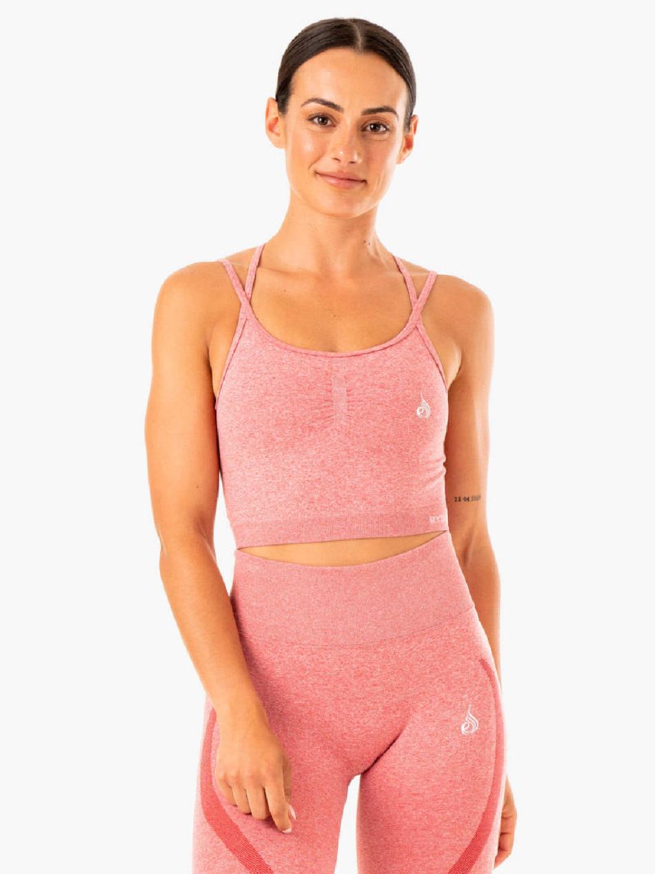 Pink Women\'s Ryderwear Sculpt Seamless Tank Top | 62RT40044