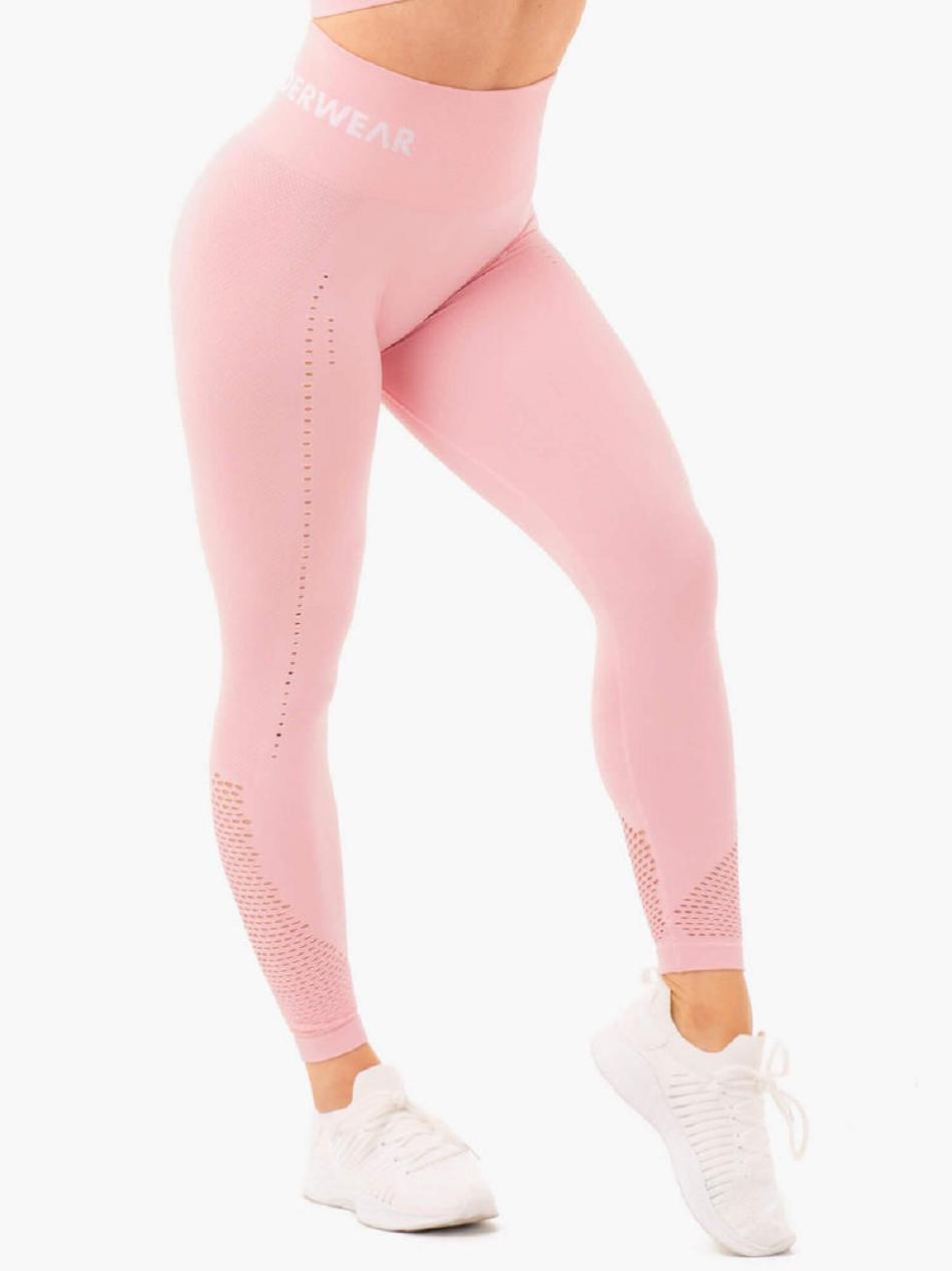 Pink Women's Ryderwear Seamless Staples Leggings | XG4388106