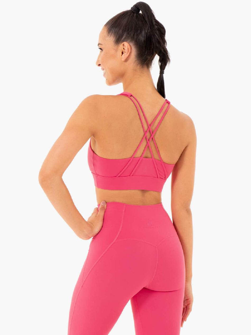 Pink Women's Ryderwear Sola Sports Bras | 106T23250