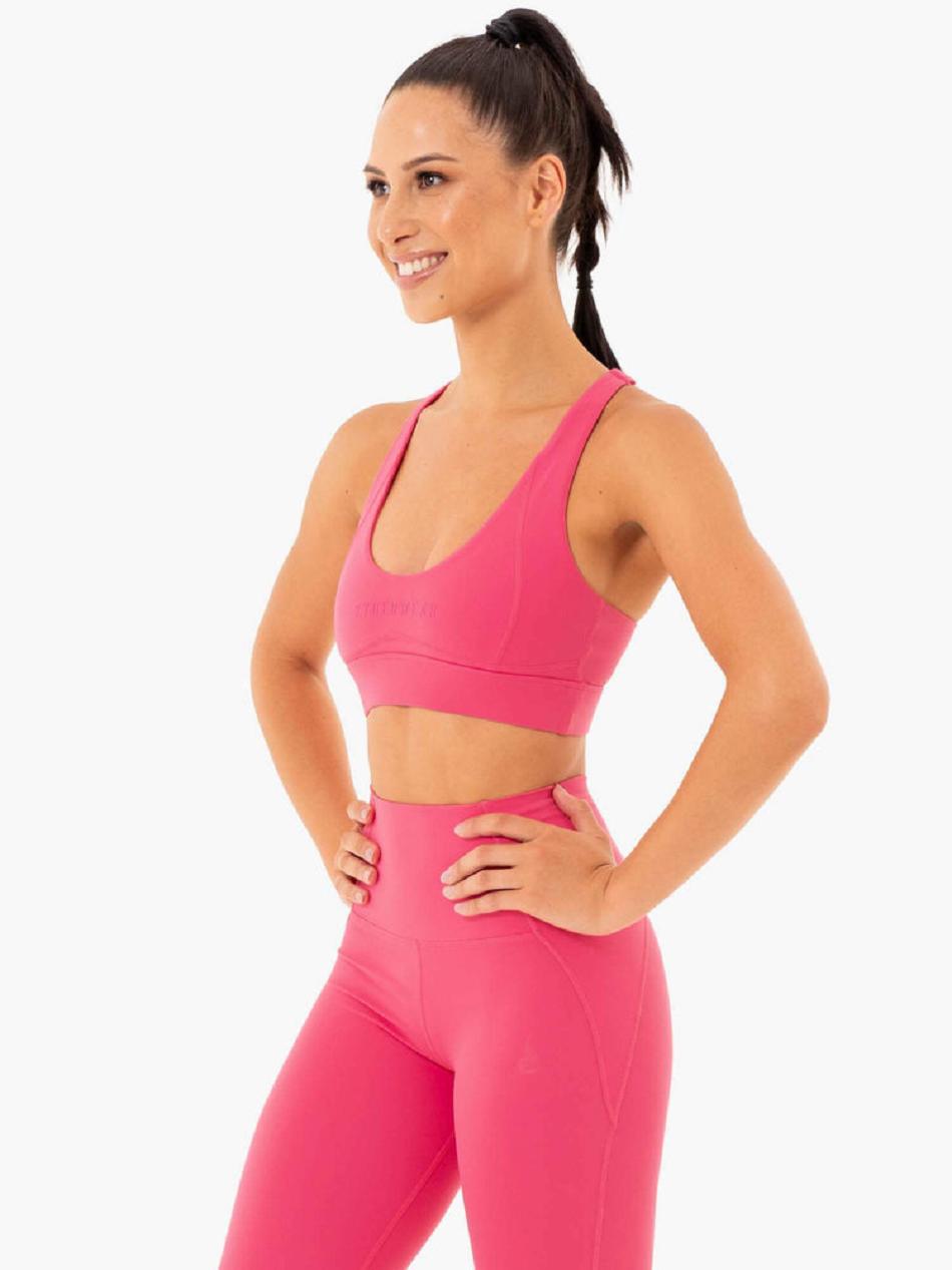 Pink Women's Ryderwear Sola Sports Bras | 106T23250