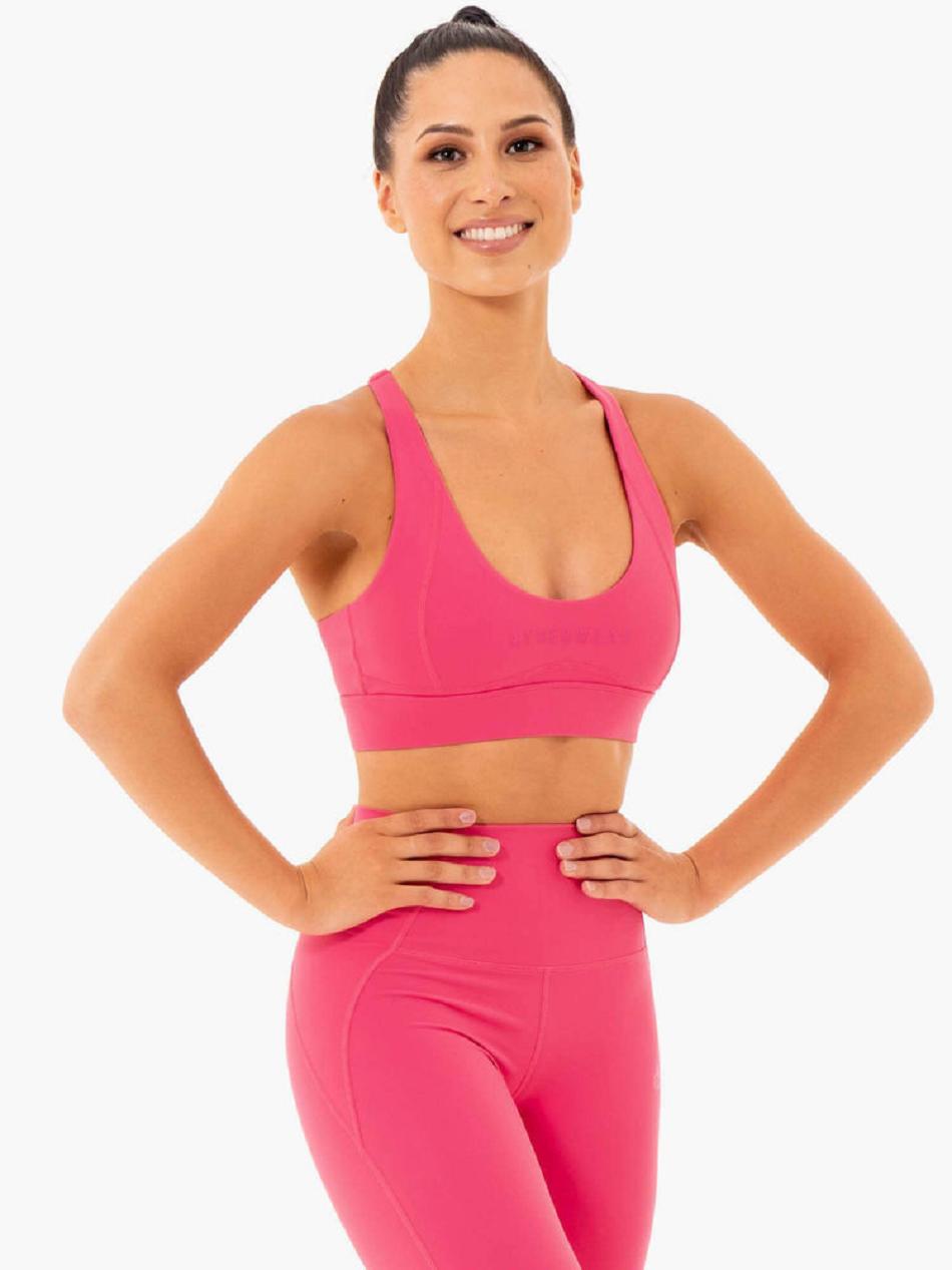 Pink Women's Ryderwear Sola Sports Bras | 106T23250