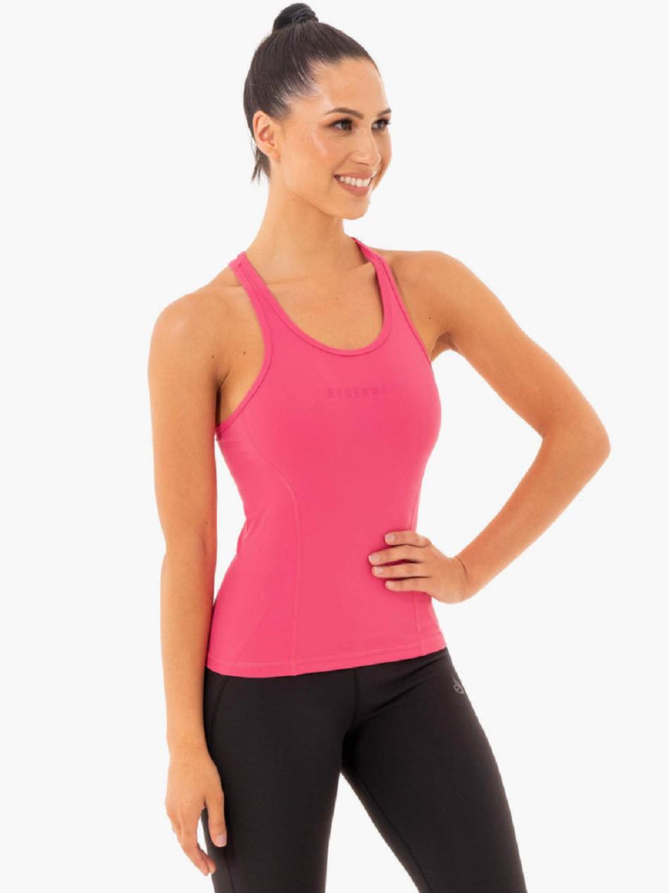 Pink Women's Ryderwear Sola Tank Top | 122J67355