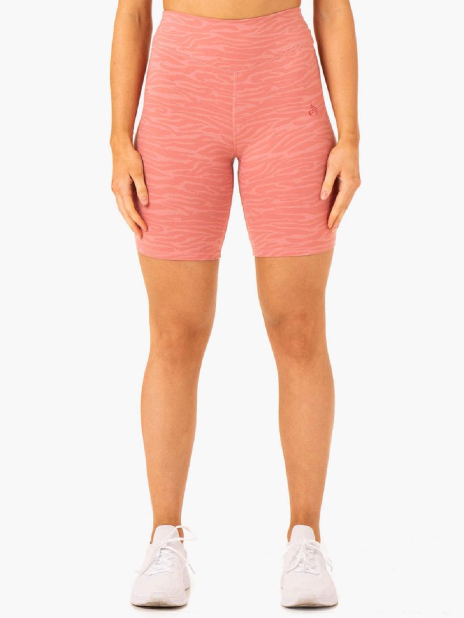 Pink Women's Ryderwear Transform Mid Length Shorts | 50FV93522