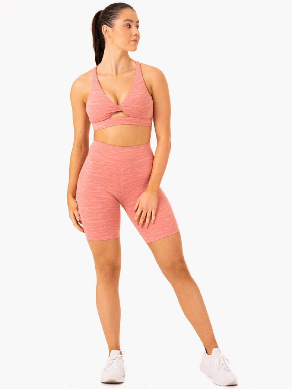 Pink Women's Ryderwear Transform Mid Length Shorts | 50FV93522