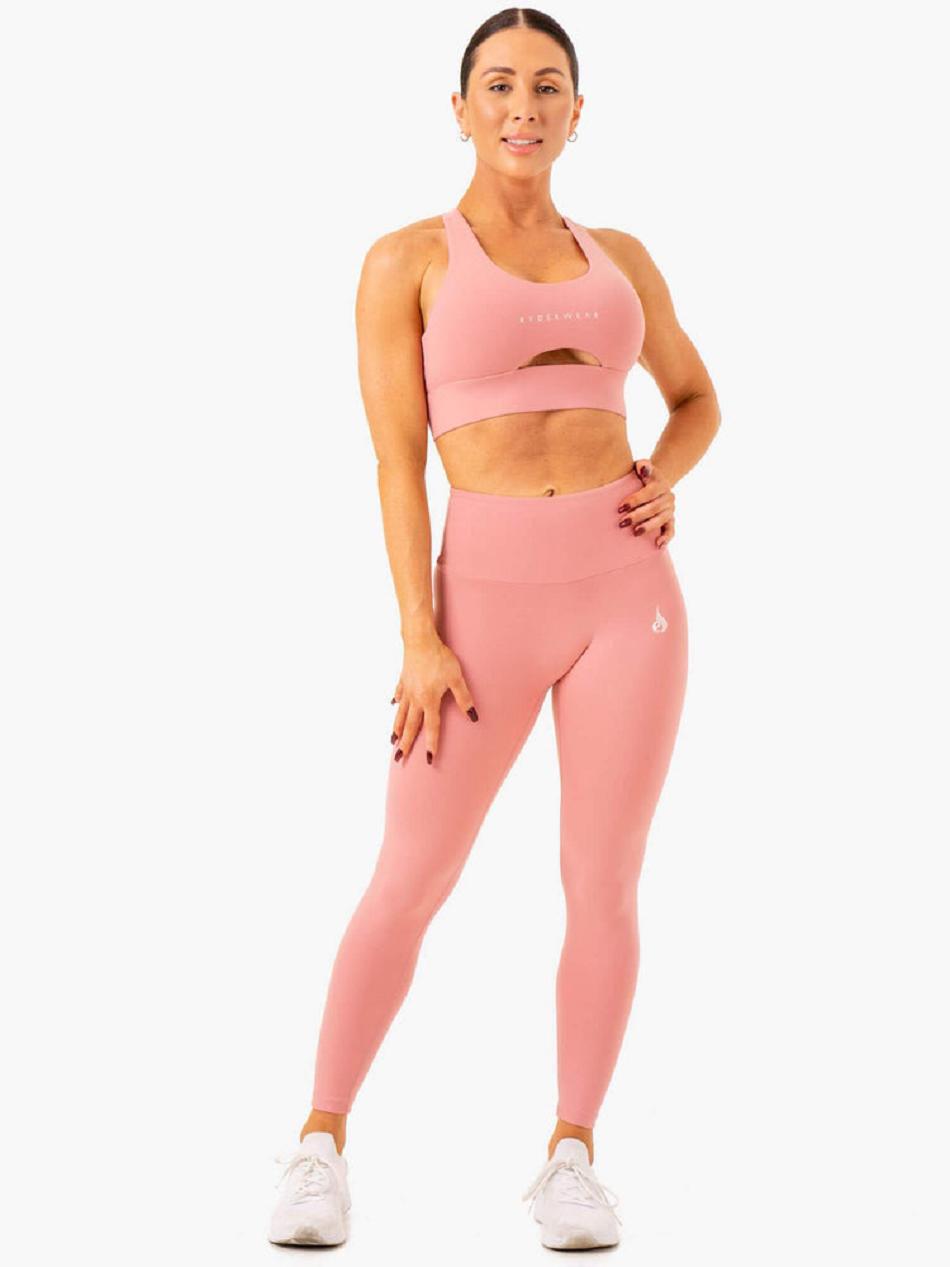 Pink Women's Ryderwear Vital High Waisted Leggings Scrunch Bum | 95Y68501