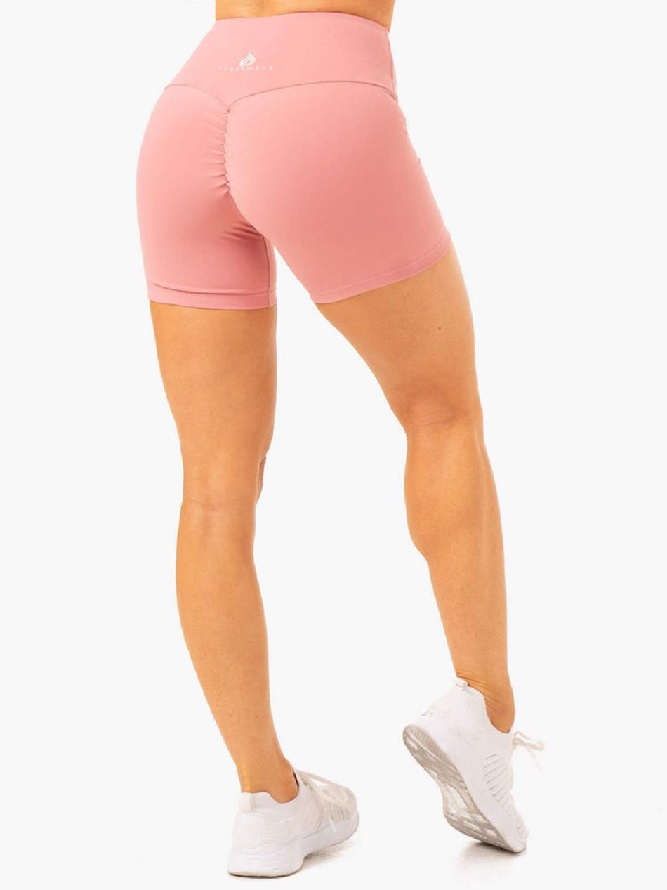 Pink Women's Ryderwear Vital Mid Length Shorts Scrunch Bum | 48GA35568