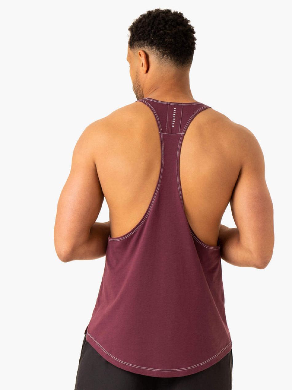 Purple Men's Ryderwear Vital Stringer T-Back Tanks | 144J29310