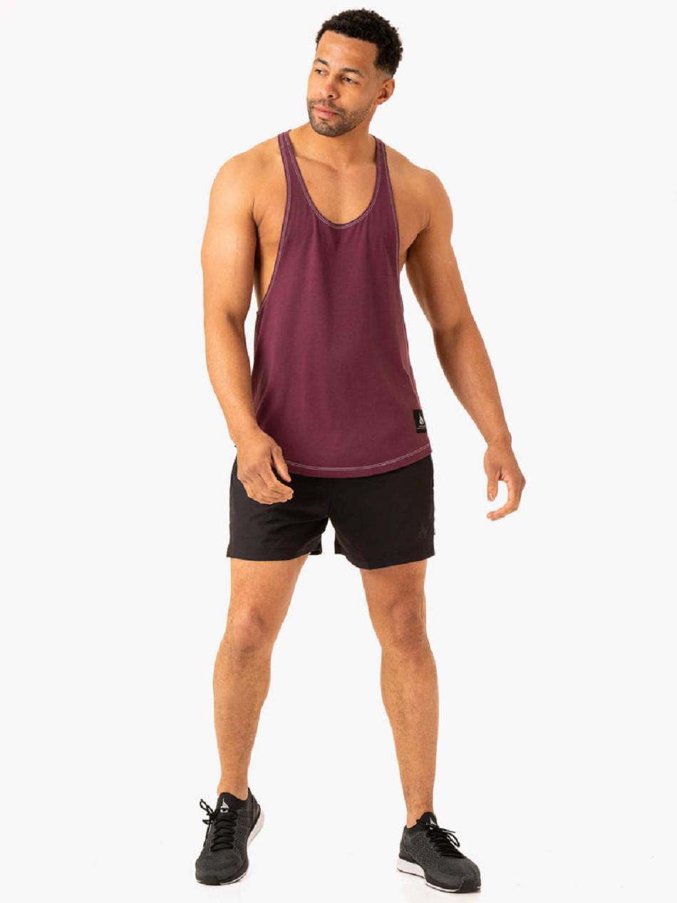 Purple Men's Ryderwear Vital Stringer T-Back Tanks | 144J29310