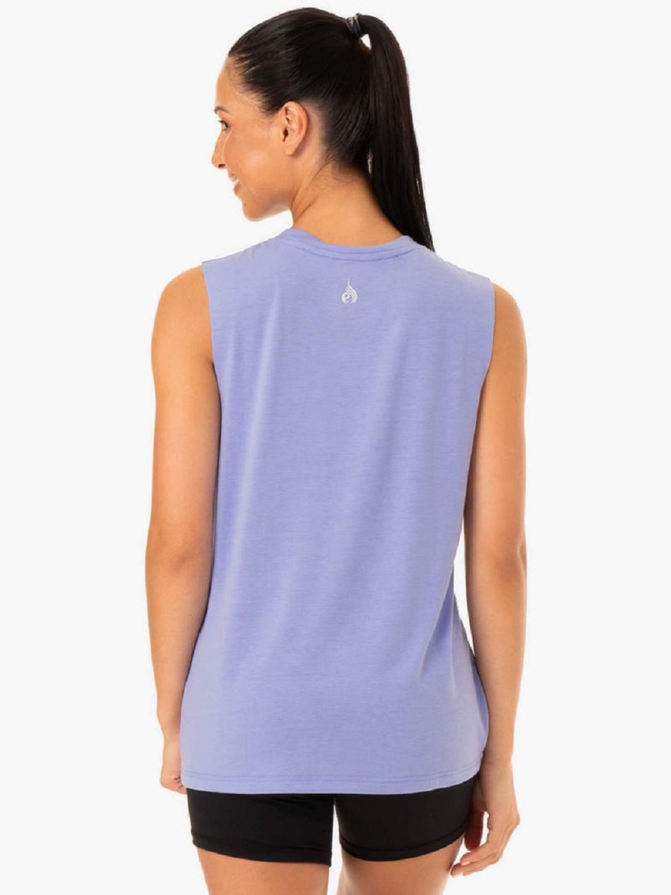 Purple Women's Ryderwear Base Regular Cut Tanks | 6Y7017367