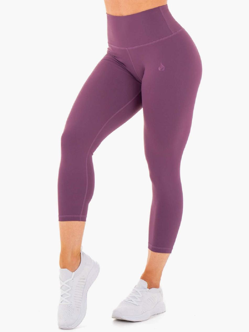 Purple Women\'s Ryderwear Motion High Waisted 7/8 Leggings | 43GA80584