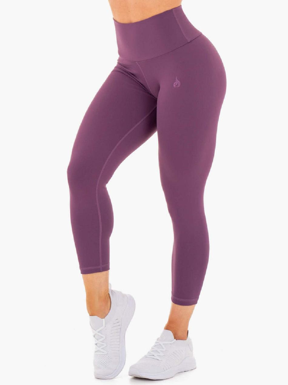 Purple Women's Ryderwear Motion High Waisted 7/8 Leggings Scrunch Bum | 44JS88379