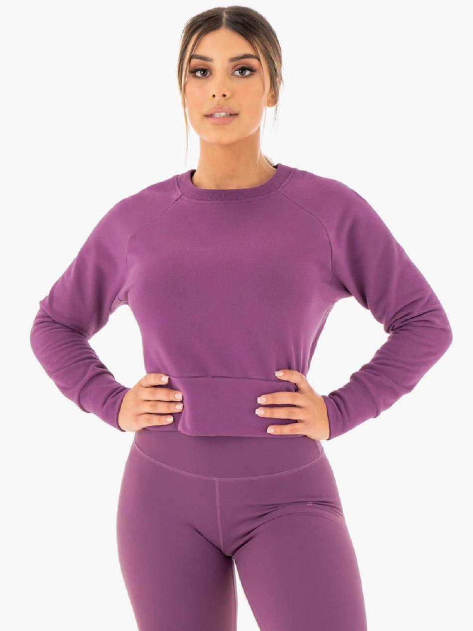 Purple Women\'s Ryderwear Motion Sweater Active Lounge | FR7489285