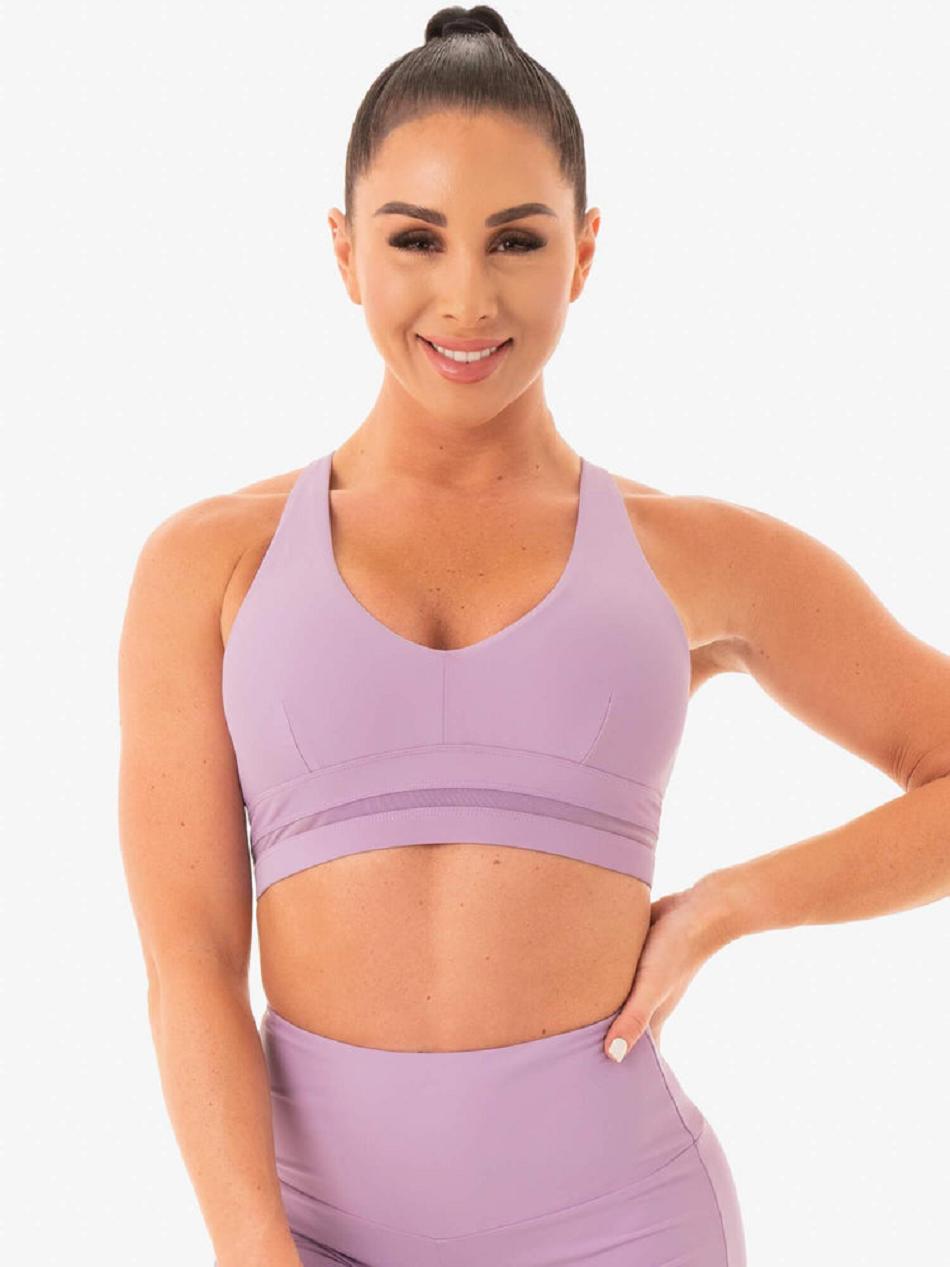 Purple Women's Ryderwear NEM X RW Sports Bras | 60HF32949