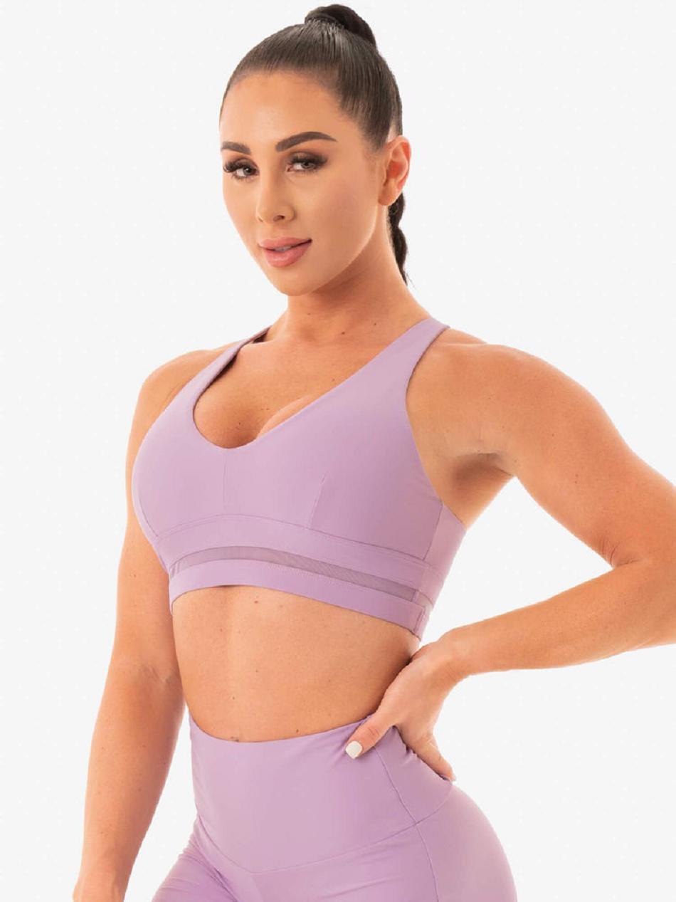 Purple Women's Ryderwear NEM X RW Sports Bras | 60HF32949