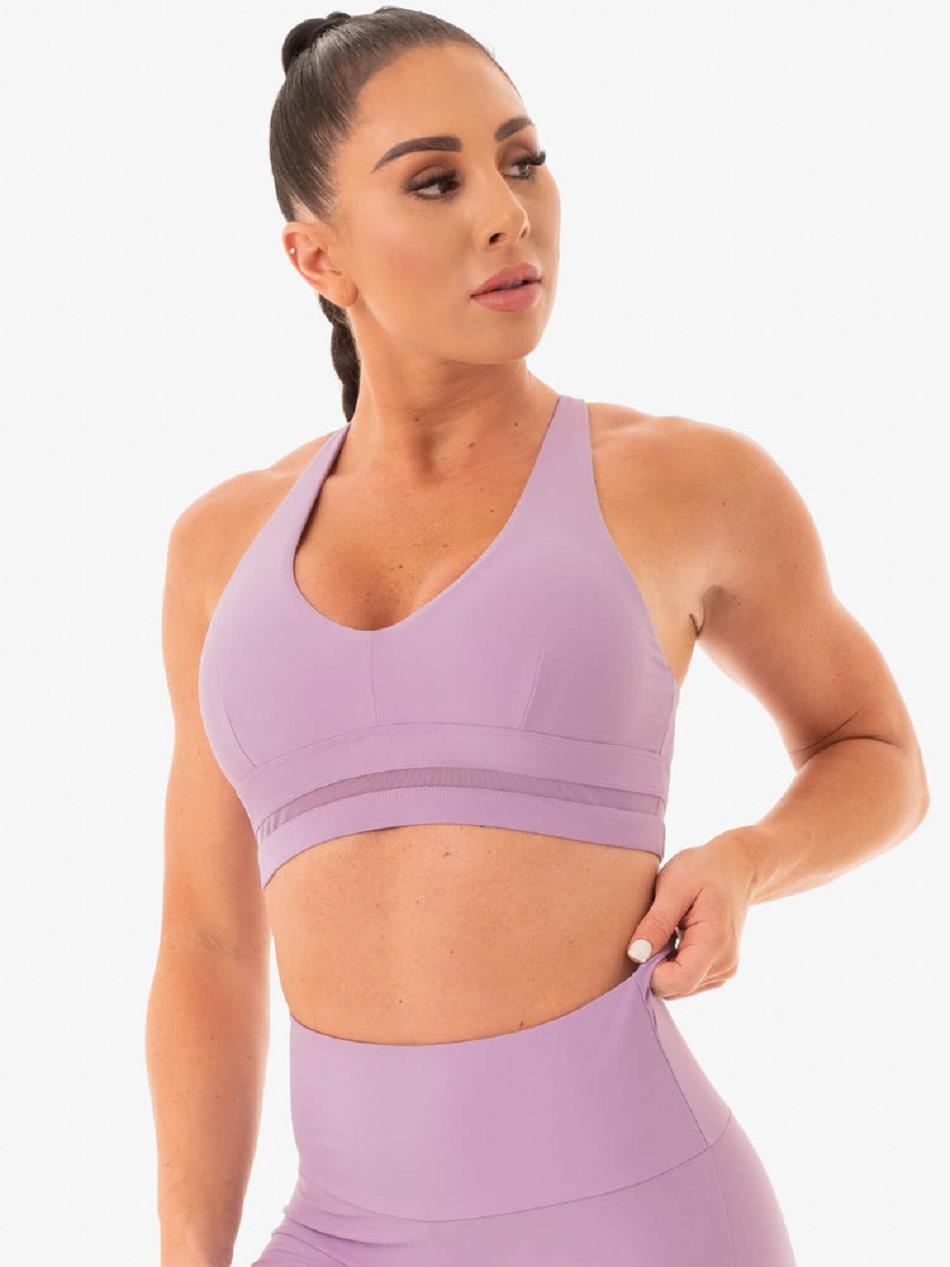 Purple Women\'s Ryderwear NEM X RW Sports Bras | 60HF32949